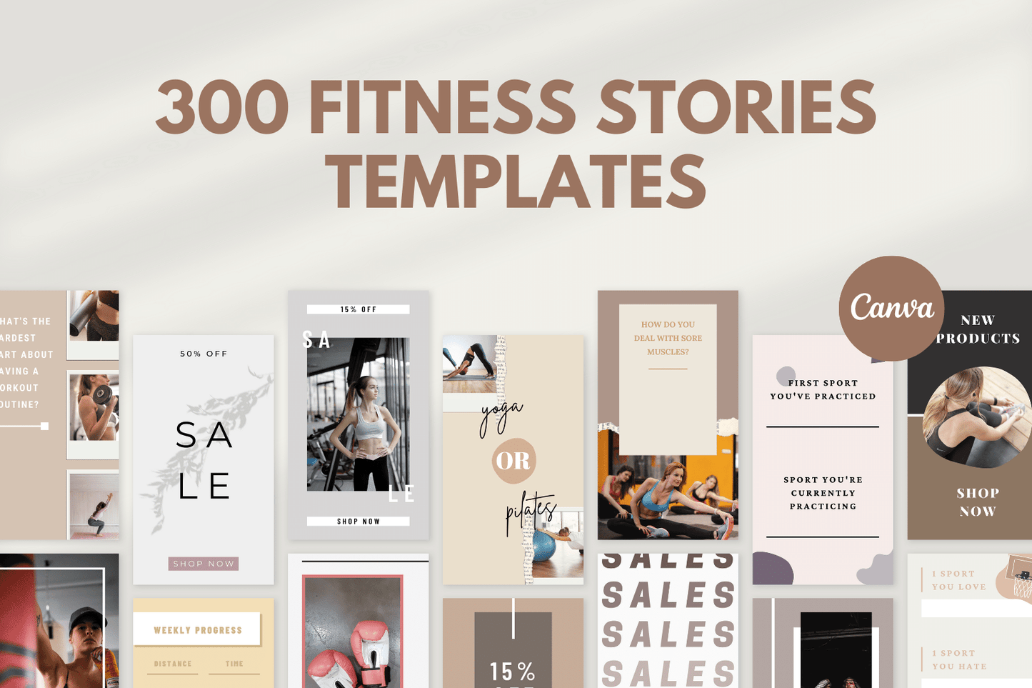 300 Fitness Story Templates For Social Media