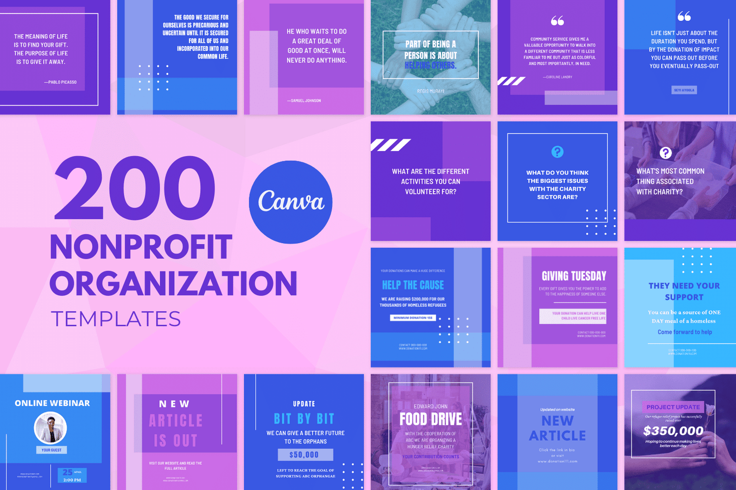 200 Nonprofit Organization Templates for Social Media